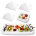 NUOLUX Hemoton Inflatable Serving Bar and Mesh Food Tent Set Buffet Salad Fruit Plate Tray Food Drink Holder for BBQ Picnic Pool Outdoor (1 Salad Bar 1 Square Salad Bar and 3 Square Food Umbrellas)