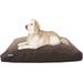 Dogbed4less Shredded Memory Foam Dog Bed for Large Dogs Brown Denim Cover 55 x37 Pillow