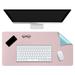 Desk Mat Protector Pad - Multifunctional Dual-Sided Office Desk Pad Smooth Surface Soft Mouse Pad Waterproof Desk Mat for Desktop PU Leather Pad for Office/Home(Pink 32 x 16 )
