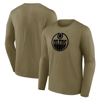 Edmonton Oilers Fanatics Branded Mono Logo Graphic Langarm-T-Shirt – Herren Image