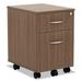 Alera AL Valencia Series Mobile Box & File Pedestal - Modern Walnut