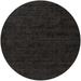 Ahgly Company Indoor Round Mid-Century Modern Gray Brown Solid Area Rugs 8 Round