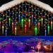 LWITHSZG Lights 96 216 LED 11.5 or 16.5 ft Curtain Lights with 8 Modes Remote Control - Waterproof Fairy String Lights for Indoor & Outdoor Holiday Party Window Decoration