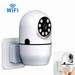 QJUHUNG Plug in Security Cameras Home Security Camera with Mobile App Smart Security Camera Mini Surveillance Baby Camera Wifi Camera for Office Indoor with IR Night Vision 2-Way Audio