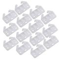 Drawer Track Guide 100pcs 7 Holes Drawer Track Guide Drawer Track Back Plate Drawer Guide Brackets (White)