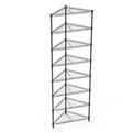 Pouseayar 8 Tier Corner Shelf NSF Metal Wire Shelving Unit 400lbs Adjustable Shelf Wire for Garage Kitchen Black