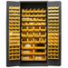 Durham 14 Gauge Flush Door Style Heavy Duty Lockable Cabinet with 138 Yellow Hook on Bins - Gray - 36 in.