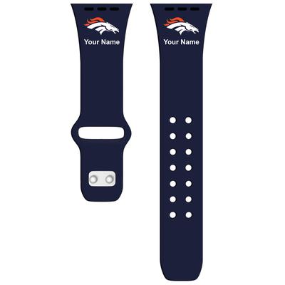 Denver Broncos 42/44/45mm Personalized Silicone Apple Watch Band