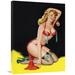 East Urban Home 'Mid-Century Pin-Ups Beauty Parade Magazine Rose' Print on Canvas Metal in White | 32" H x 24" W x 1.5" D | Wayfair