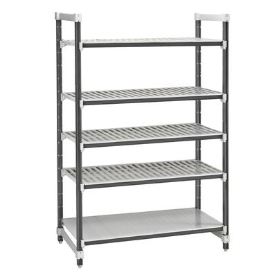 Cambro EXU243684VS5480 Camshelving Elements XTRA Add-On Vented/Solid Shelving Unit - 5 Shelves, 36