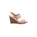 Jack Rogers Wedges: Brown Solid Shoes - Women's Size 6 1/2 - Open Toe