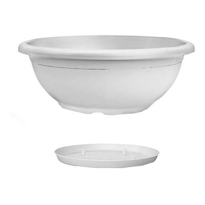 Naxos-Schale mit ineinandergreifender Untertasse Weiß - 30 cm Image