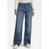 Weite Jeans G-STAR "Jeans Judee Straight", Damen, Gr. 26, Länge 30, blau (faded harbor), Denim/Jeans, Obermaterial: 100% Baumwolle, casual, straight fit, Jeans