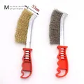 Brosse de nettoyage pour Barbecue manche de brosse fil d'acier plastique rouge placage de