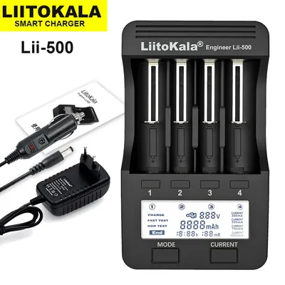 LiitoKala – chargeur intelligent lii-500 LCD 3.7V/1.2V AA AAA 18650 26650 16340 14500 10440 18500