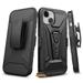 Xpression Cover for Revvl 6X Pro 5G (T-Mobile) Hybrid Belt Clip Holster with Built-in Kickstand Heavy Duty Protective Shock Absorption Armor Phone Case - Black