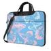 ZICANCN Laptop Case 15.6 inch Blue Linear Butterflies Work Shoulder Messenger Business Bag for Women and Men