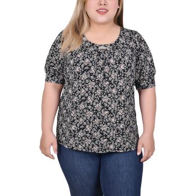 Short Sleeve Balloon Sleeve Top