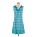 St. John's Bay Casual Dress: Blue Dresses - Women's Size P
