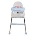 Baby High Chair, Adjustable Convertible Infant Baby Feeding Chair Booster for Babies and Toddlers Portable Multifunctional High Chairs with Wheel