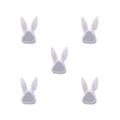 Paowsietiviity 5 set Rabbit Ears Hat Caps Headgear with Earflaps for Cosplay Costume White
