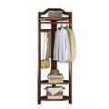 Clothes Rack Bamboo Garment Racks Free Standing Storage Bamboo Coat with Open Shelves and Fabric Box Hat Stand Free Standing Coat Rack for Bedroom/Corner Rack/Entryway Hallway