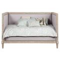 One Allium Way® Gyula Twin Daybed Upholstered/Linen in Brown | 43.5 H x 44.5 W x 81.5 D in | Wayfair 78FE5DC3AE394F87AB29AC7AD29874B0