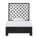 David Francis Furniture Mar Bed Wood/Wicker/Rattan in Black | 60 H x 42 W x 84 D in | Wayfair B5025BED-TXL-S129