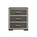 Hokku Designs Belmont Grey Oak 3-drawer Nightstand Wood in Brown/Gray | 26.5 H x 23.5 W x 15.5 D in | Wayfair B2C5DBDE67CE4E489FF15592D5C7AD61