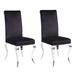 House of Hampton® Walker Black & Chrome Tight Back Side Chairs Wood/Upholstered in Brown/Gray | 40 H x 20.5 W x 17.5 D in | Wayfair