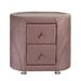 Ebern Designs Corcino Pink 2-drawer Nightstand Wood/Upholstered in Brown/Pink | 23.5 H x 29.5 W x 19.5 D in | Wayfair