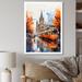 Ebern Designs City Milan Popart I - Cityscapes Canvas Print Canvas, Cotton in Blue/Orange/Red | 20 H x 12 W x 1 D in | Wayfair