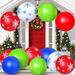 The Holiday Aisle® 12 Pcs 24" 16" Inflatable Christmas Ornaments Oversized Ornament Christmas Ball Inflatable Ornaments Balls Inflatable Outdoor Yard Decorations For C | Wayfair