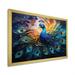 Bungalow Rose Peacock Feather Drips II - Print on Canvas Plastic | 34 H x 44 W x 1.5 D in | Wayfair 419FA9CD622D41ADB28BA01BD3C150A9
