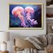 Highland Dunes Animal Lavender Jellyfish Ethereal - Print - Print on Canvas Metal | 30 H x 40 W x 1.5 D in | Wayfair