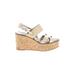 Sam Edelman Wedges: Tan Print Shoes - Women's Size 10 - Open Toe