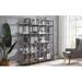 Hokku Designs Ilinka 5 Tier Bookcase Home Office Open Bookshelf, Vintage Industrial Style Shelf in Gray | 71.13 H x 71.13 W x 11.47 D in | Wayfair