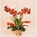 Primrue Miniature Red Orchids in Gold Vase | Wayfair 0D66A97BC26C4B59A76C57252094ACC8