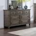Canora Grey Aisea 7 - Drawer Dresser Wood in Brown/Gray | 38 H x 60 W x 18 D in | Wayfair 5CAF9253C65644DE888FC5C7A864CF54