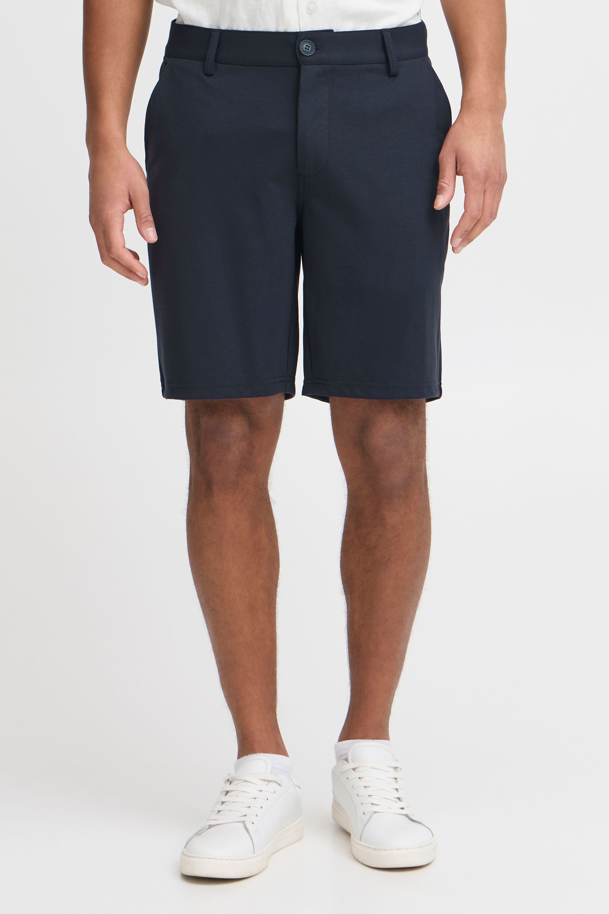 Chinoshorts BLEND "BHCodie", Herren, Gr. XXL, US-Größen, blau (schwarz navy blau), 75% Polyester, 20% Viskose, 5% Elasthan, unifarben, regular fit kurz, Hosen Chinoshorts, Stilvolle Chino Shorts mit Eingrifftaschen