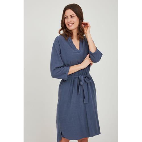 „Blusenkleid FRANSA „“Fransa FRALSLUB 4 Dress – 20609300″“ Gr. l, US-Größen, blau (vintage indigo) Damen Kleider Blusenkleider“