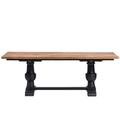 Table rectangulaire en teck piétement noir poutre L260