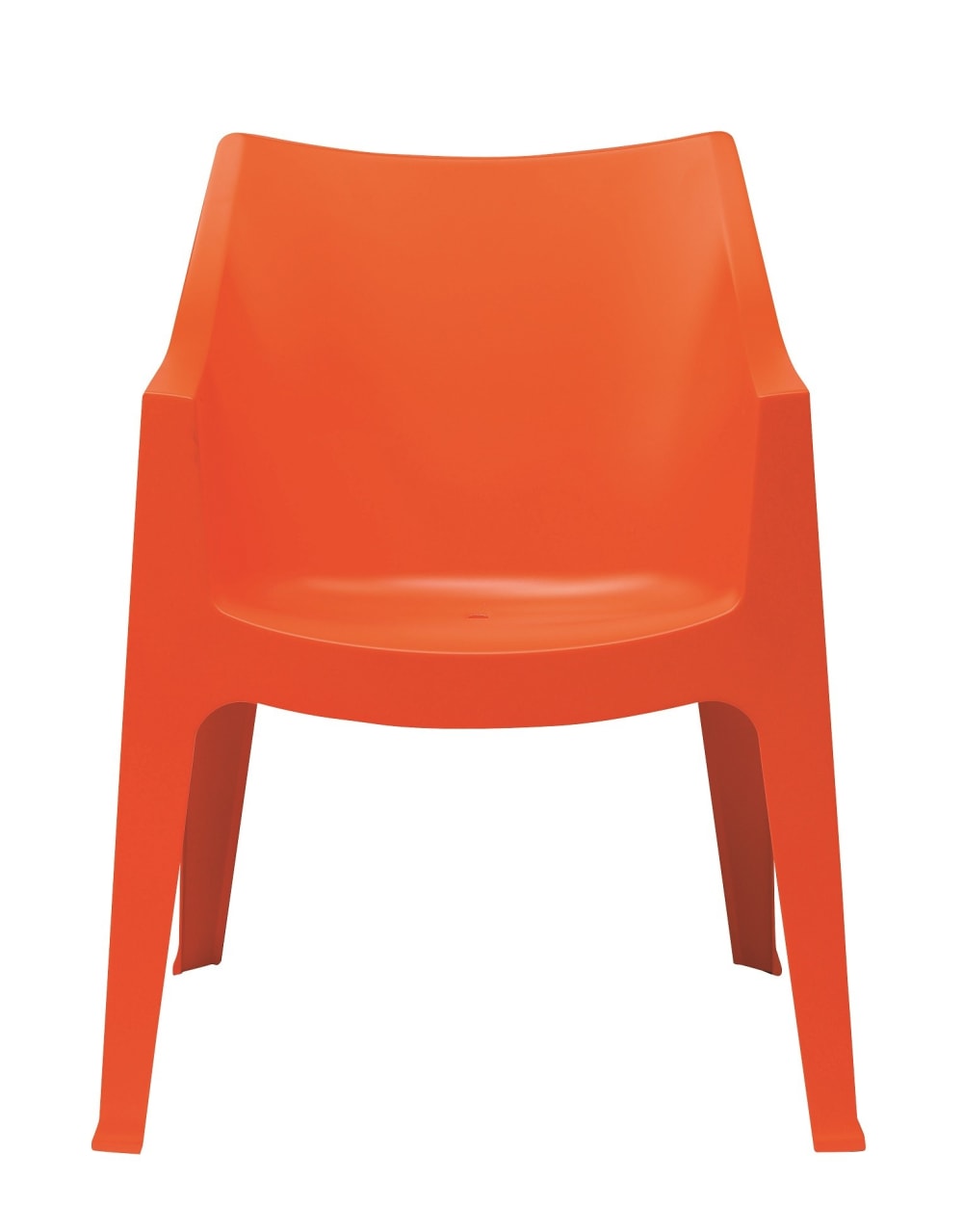 Lot de 2 chaises design en plastique orange