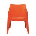 Chaise design en plastique orange