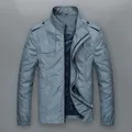 Veste zippée à col montant pour homme veste monochrome veste d'affaires décontractée automne