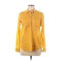 Gap Long Sleeve Button Down Shirt: Yellow Tops - Women's Size Medium