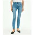 Brooks Brothers Women's Stretch Cotton Slim-Straight Denim Jeans | Light Denim | Size 6