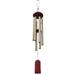 Tuned Wind Chime Hollow Windchime Rich Full Relaxing Tones Hanging Pendant Solid Wood Metal Aluminum Multi-tube Wind Chime (Gold