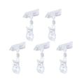 5Pcs 11cm T-Shaped Durable Label Clip Double Head Clip Crystal Clip Vertical Shake Clip Disc Clip