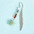 Decorative Crystal Pendant Plume Shape Bookmark Natural Crystal Bookmark Delicate Plume Bookmark